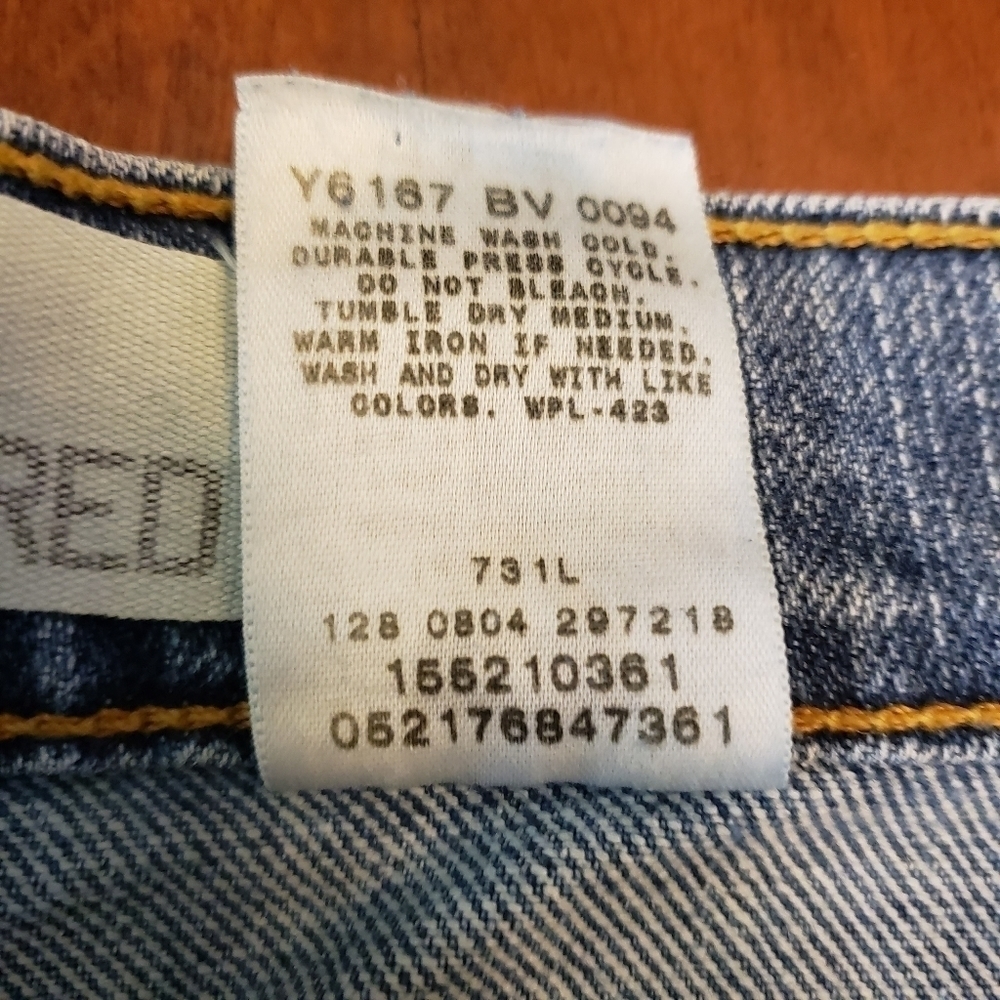 LEVI'S 512 Classic Slim Fit Tapered Leg 14M 33x28 VGUC 2004 early Y2K - Picture 5 of 11